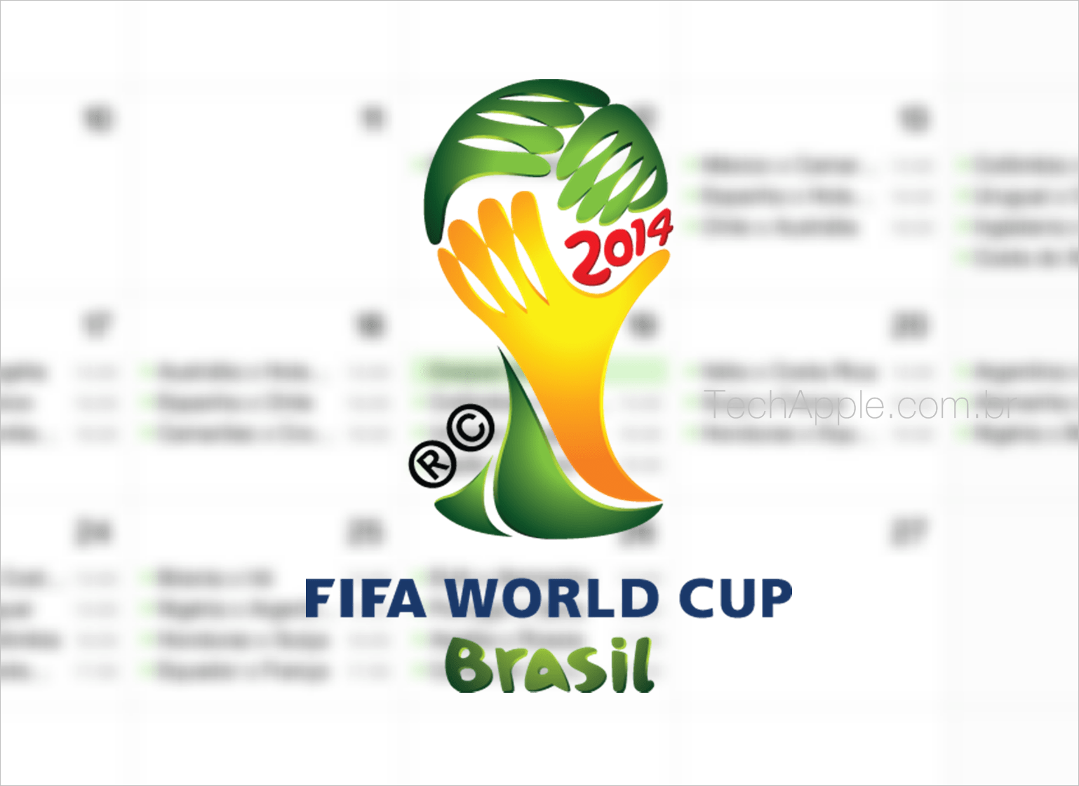 Calendário Copa do Mundo - World Cup Brazil Calendar - iPhone - iPad