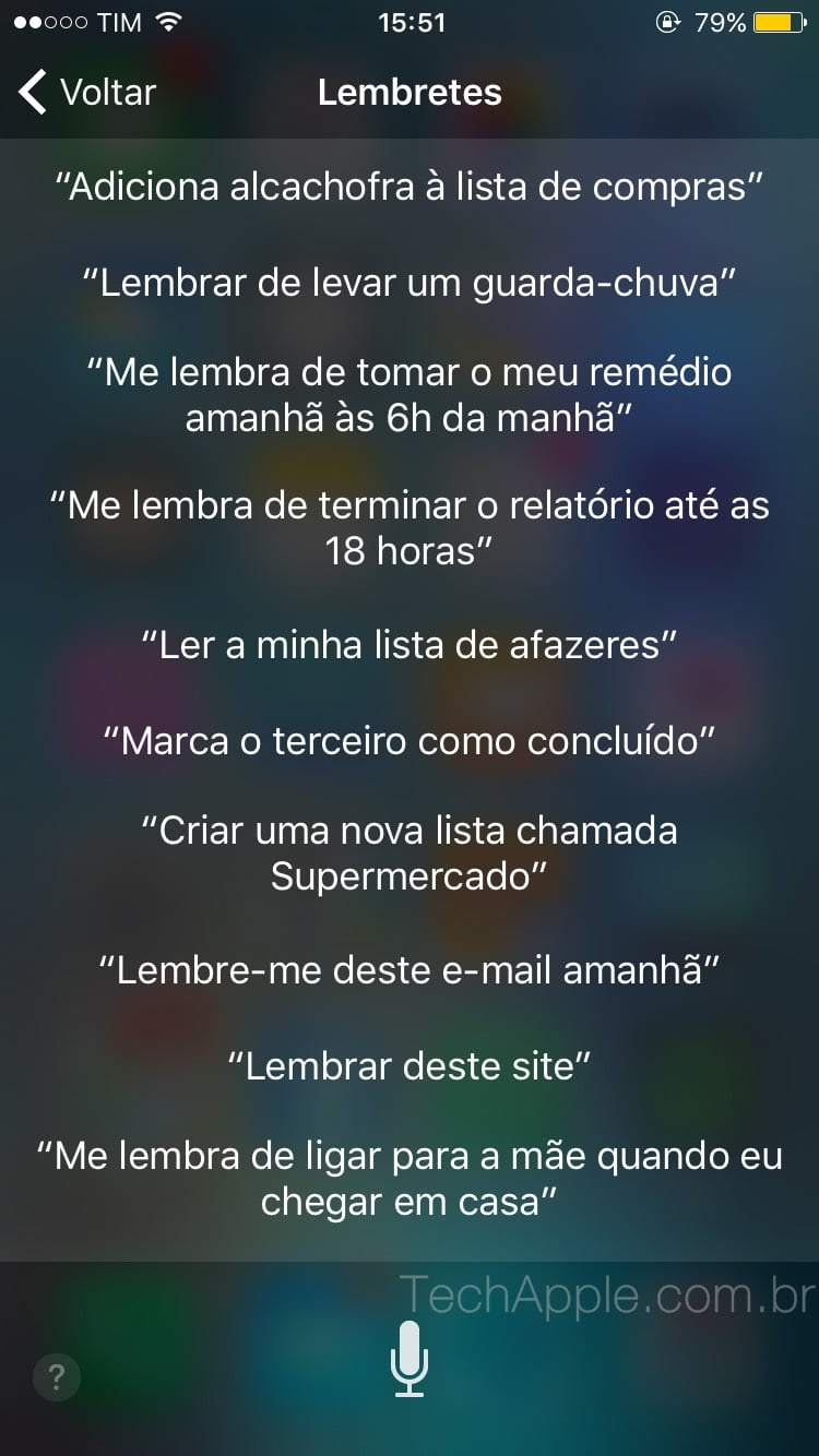 Siri-Lembrete