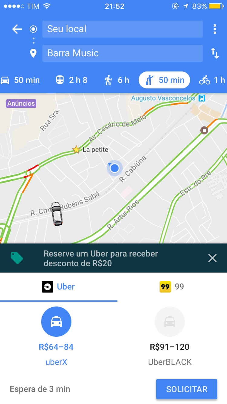 UBER - Desconto Google Maps | TechApple.com.br