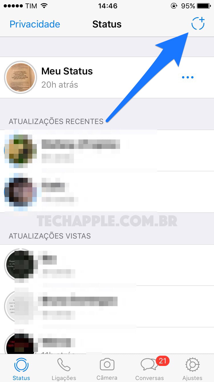 Aprenda a usar o Status do WhatsApp com fotos que se autodestroem | TechApple.com.br